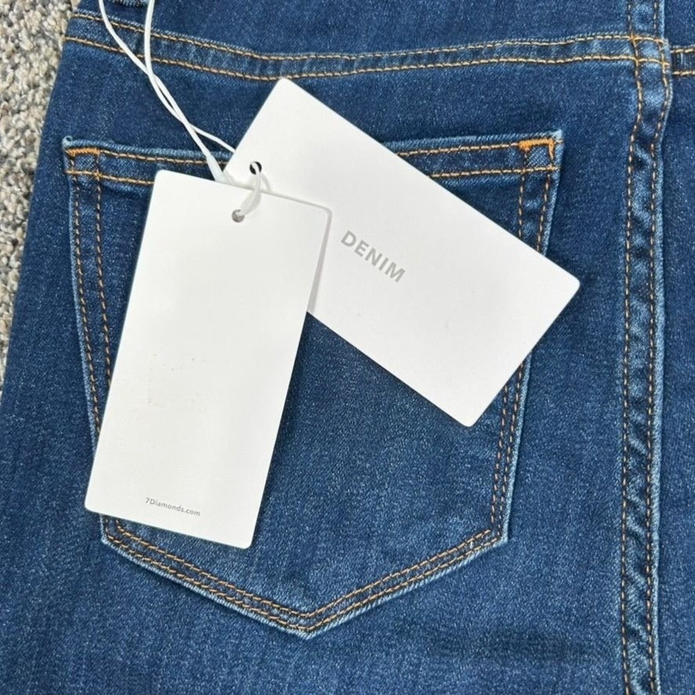 NEW 7Diamonds Coco Mid-Rise Capri Jeans Womens 26 Blue Denim Stretch Casual - Picture 5 of 14